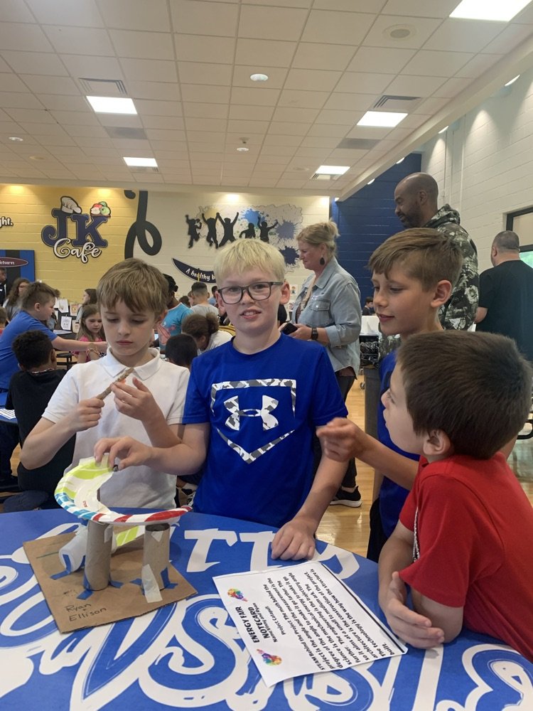 Big day at JK! Jackson Primary students visited so they could check out what 2nd grade will be like next year. And we had our own students as tour guides! Plus, the 4th Grade Energy Fair was this afternoon and was a a carnival of fun!