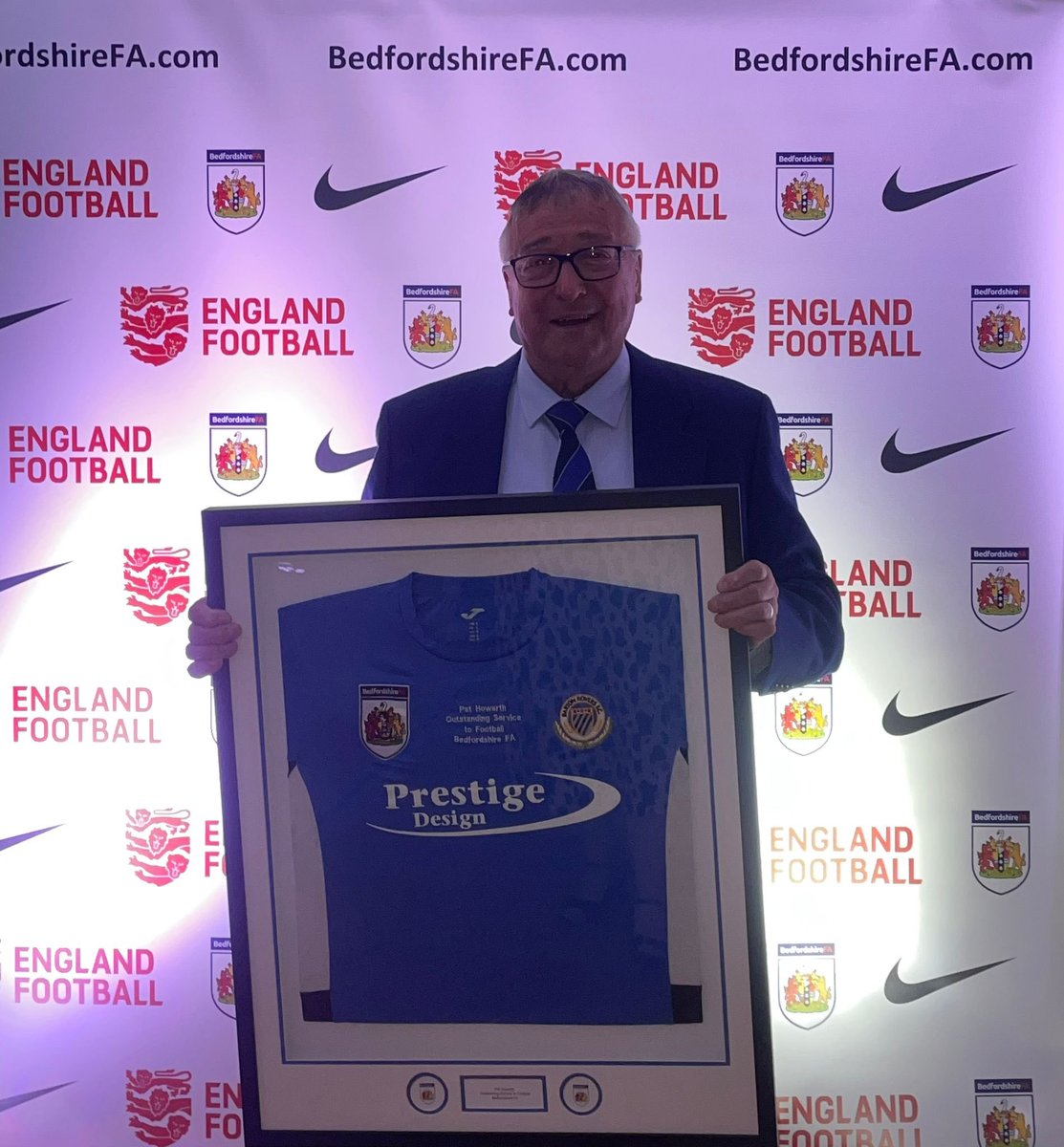 bartonroversfc's tweet photo. Not many people can claim to be in their 70th year at one club!
Barton rovers legend, the one, the only Mr Pat Howarth.
Congratulations Pat, who has been awarded the #outstandingserviceaward at tonight’s @BedsFA awards evening! 💙🏆 https://t.co/JWHqgelTyh