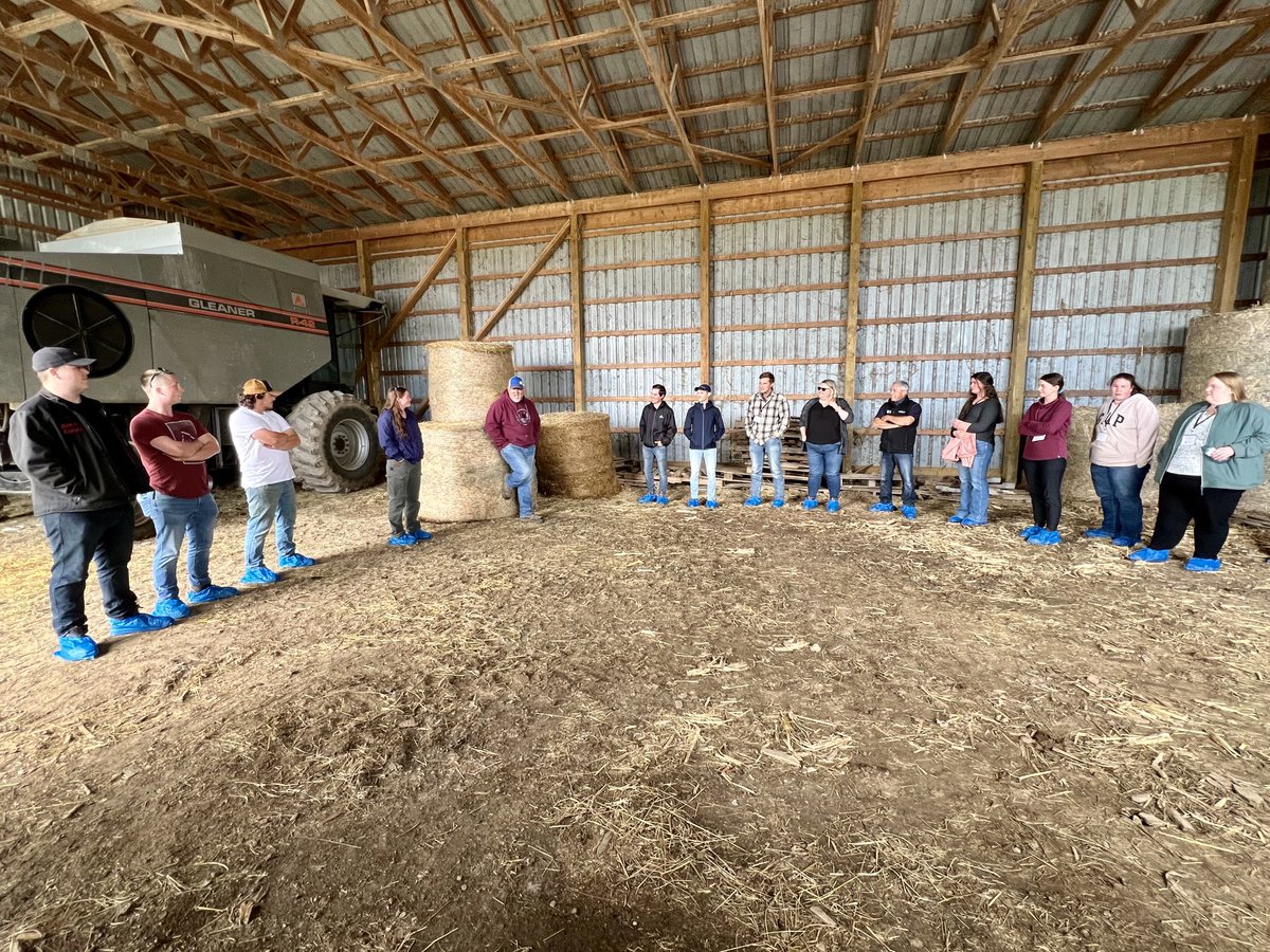 BeefFarmersON's tweet photo. We kicked off our Ontario Beef Youth Alliance with a tour of Cober Beef with Brad Cober. Great advice for young producers on getting involved in the industry and ways to diversify your farm. Check out their website here https://t.co/dLP4LUwSUz #OBYA #beef https://t.co/Xe1ry2fvTB