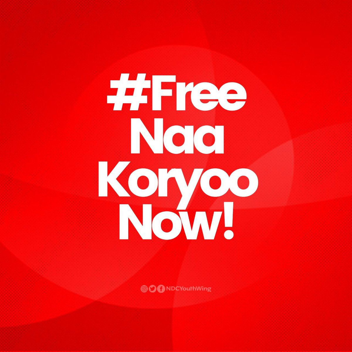 kobina_Ackerson's tweet photo. The NPP's fear tactics won't work. The NDC is determined and fearless in our quest for justice. #FreeNaaKoryooNow https://t.co/XxqngtxTiT