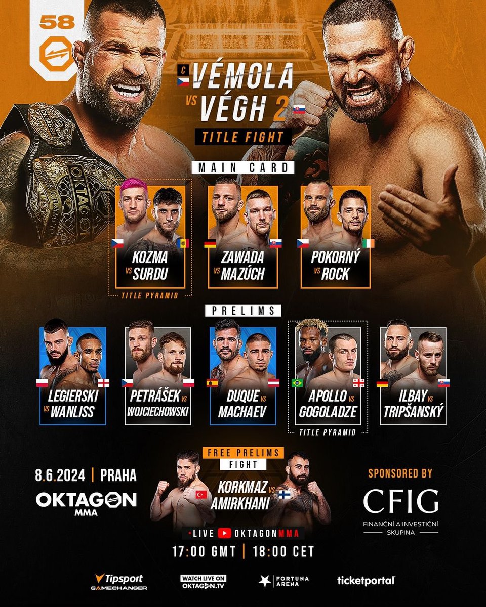This week I travelled from Barcelona 🇪🇸 all the way down to Prague 🇨🇿 

I documented the entire the journey…

Join me as we prepare for the biggest event in OKTAGON MMA History…

#OKTAGON58 | 08.06.24 🗓️ 
🖥️ Secure your PPV on OKTAGON.TV

This is the Road to EDEN
