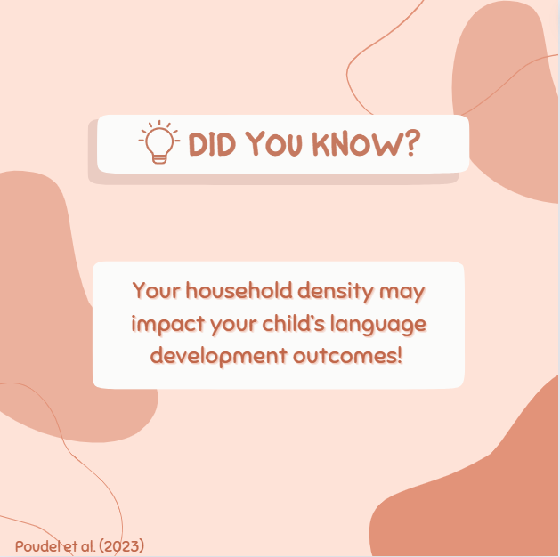UTDDevNeuroLab's tweet photo. In this interesting publication, researchers have us rethinking the way household density affects a child's linguistic development! https://t.co/0OtEXIYhfJ