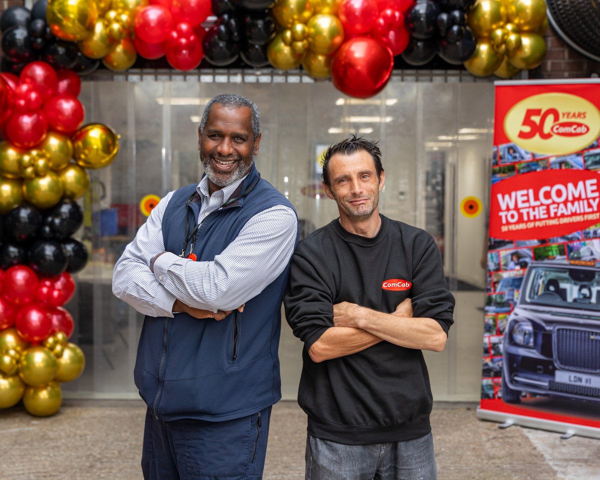 ComCabLondon's tweet photo. ❤️ 🖤 A big thank you to everyone who popped into William Road last week, to help us celebrate ComCab's 50th year anniversary! It was amazing to see so many familiar faces and take a look back at some of our favourite moments over the years. #ComCab #50Years #Anniversary https://t.co/rzj7o511F1