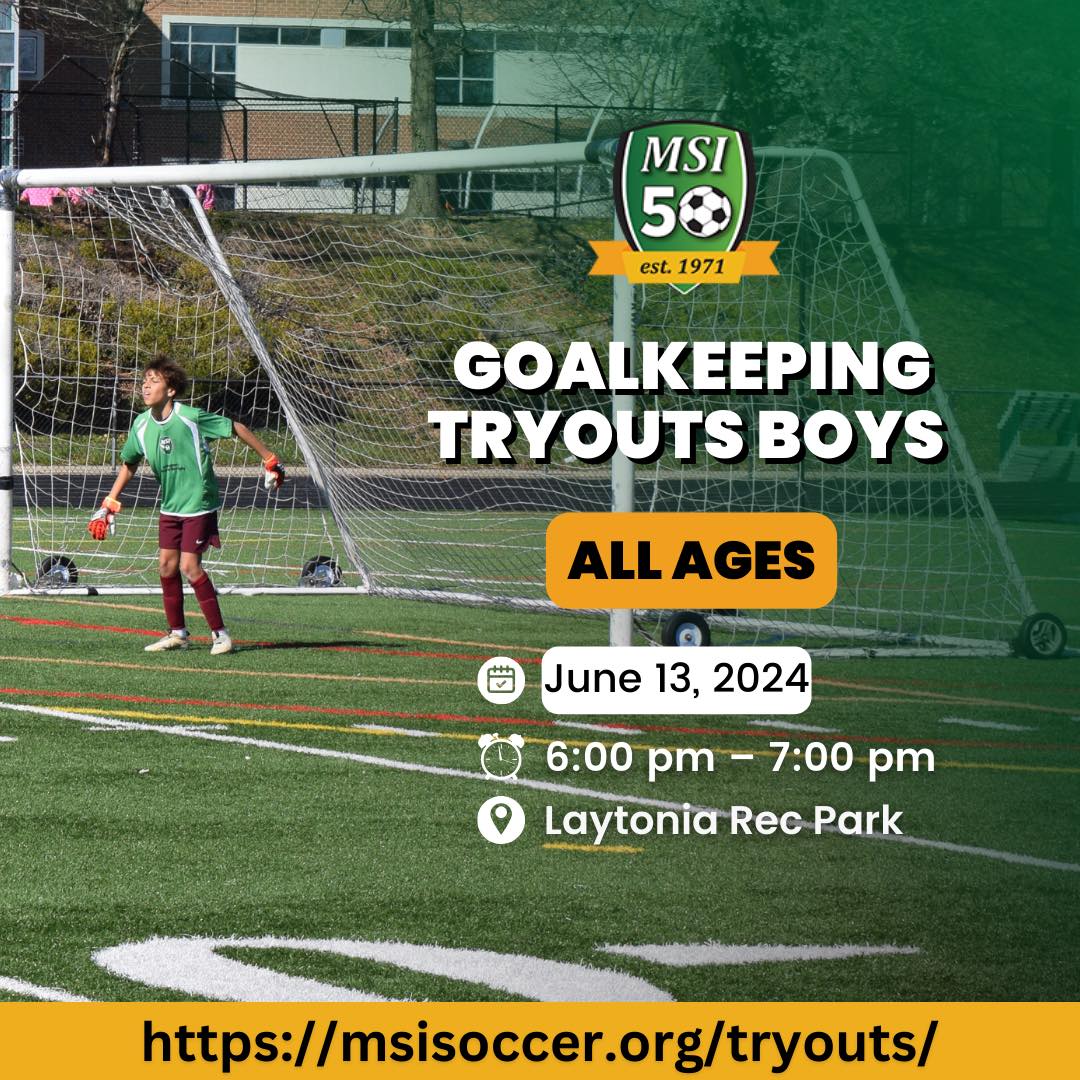 Calling all goalkeepers! 
Ready to defend the net like a pro? Join us for our goalkeeping travel tryouts and kickstart your journey to greatness!
See the full schedule and Register today!
msisoccer.org/tryouts/