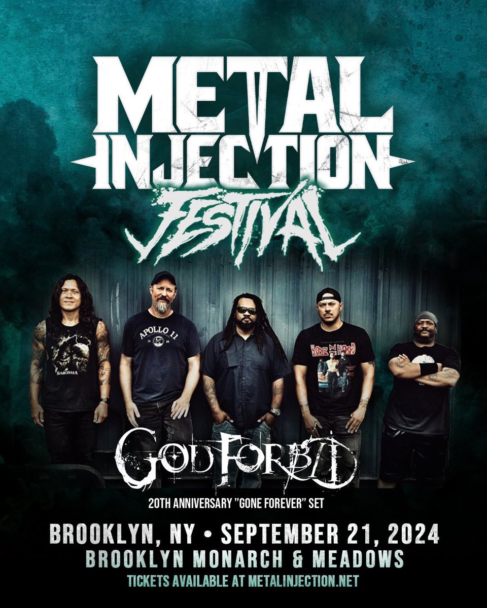 Just a reminder that God Forbid will be playing @MetalInjection Fest  @ Brooklyn Monarch in Brooklyn, NY Sept 21. Early bird tickets are sold out and you don’t want to get left out in the cold. We will performing our entire ‘Gone Forever’ album to celebrate the 20th anniversary.