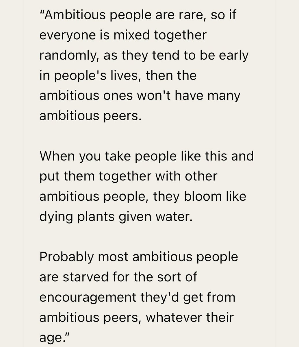 Paul Graham on why ambitious people need to be around other ambitious people: