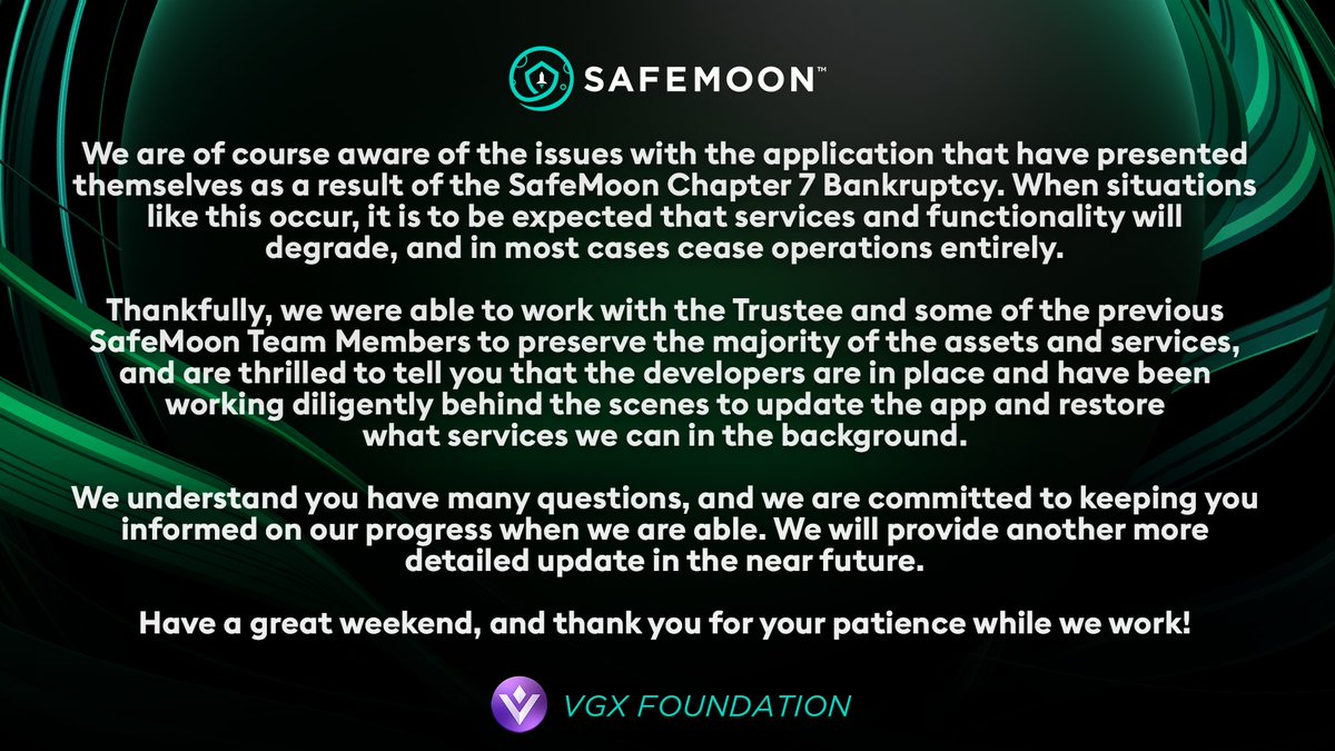 safemoon's tweet image. Greetings and Happy Friday #SafeMoonArmy - a quick update regarding the #SafeMoonWallet: