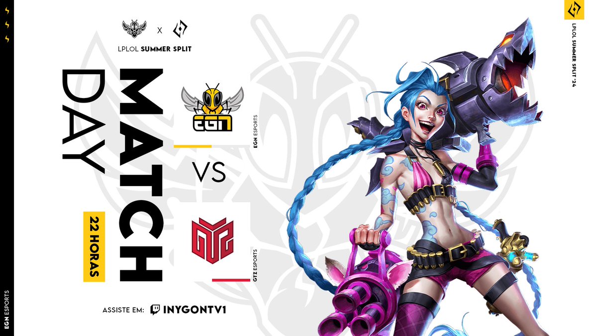 Fechamos a terceira jornada da semana na <a href="/lplol_pt/">LPLOL</a>. Entramos em jogo em breve! ⚔️

🕞 | 22H
🗺️ | BO1
🆚 | <a href="/GTZEsports/">GTZ Esports</a> 
 
Apareçam, em ⤵️
📺 | twitch.tv/inygontv1

Força, equipa! 👊
 #BeEGN ⚡️ #BeTheHive #LPLOL