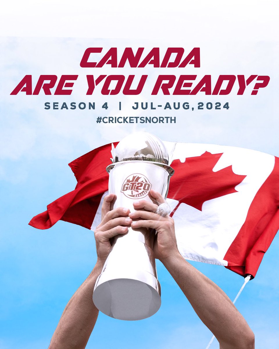 GT20Canada's tweet photo. The Great White North, strong and cricket-ready for GT20 Canada Season 4 this summer 🙌🇨🇦

#GT20Canada | #GlobalT20 | #CricketsNorth https://t.co/8yBDK1mUSQ
