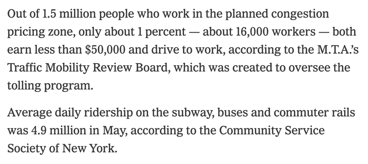 lydiadepillis's tweet photo. Thorough, fair evaluation by @stefanoschen of
@GovKathyHochul claim that congestion pricing would be bad for "working and middle class New Yorkers": On balance, it's total bunk. https://t.co/Bm7LWgn4xd https://t.co/vNpHVXvMta