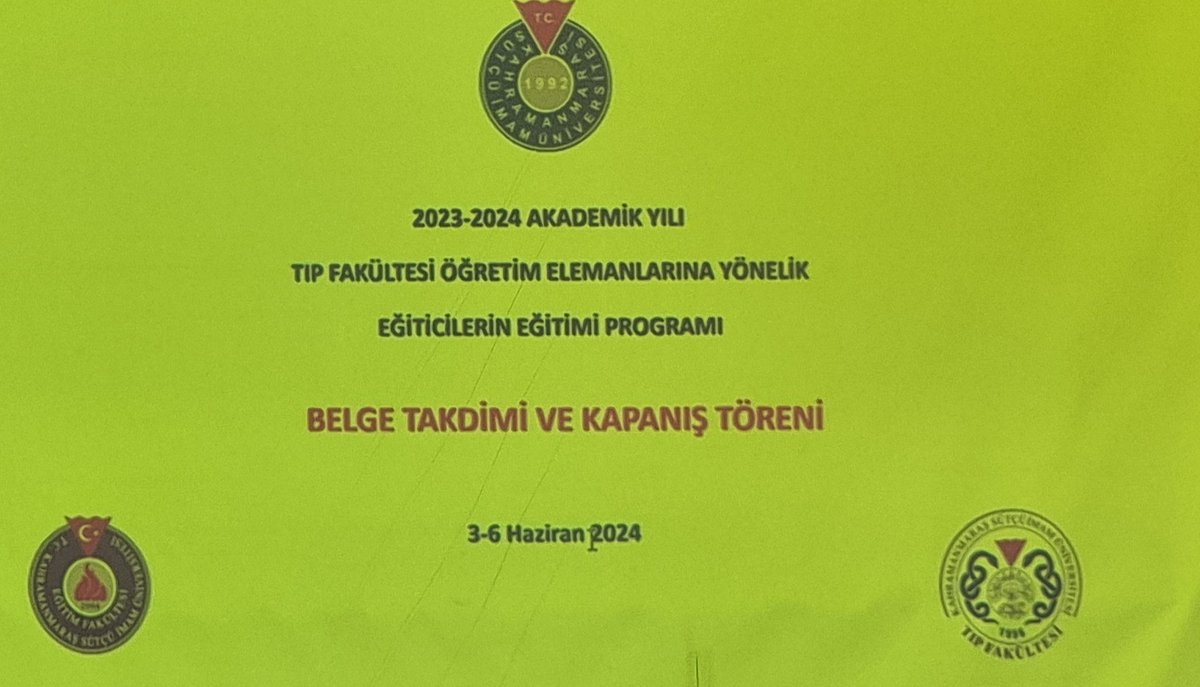 ryirci's tweet photo. Fakültemizde düzenlenen eğiticilerin eğitimi programı kapanış töreninden geriye kalanlar... #ksu, #ksuegitim https://t.co/z0DzYnwuP0