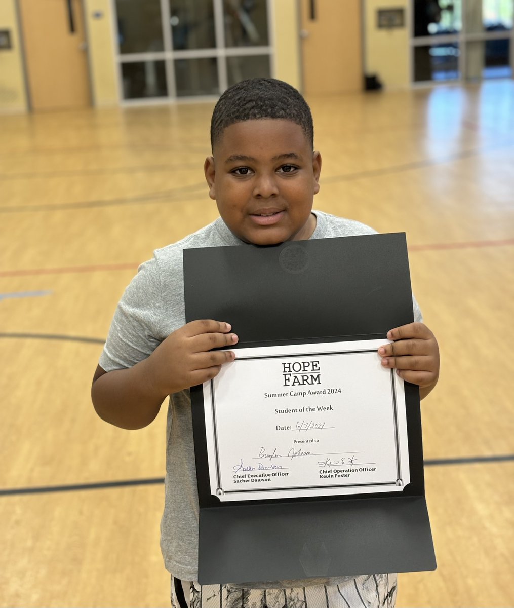 HopeFarmInc's tweet photo. Congratulations to our Summer Camp STUDENTS OF THE WEEK! Thank you for being great leaders. https://t.co/v78r3dUIdA