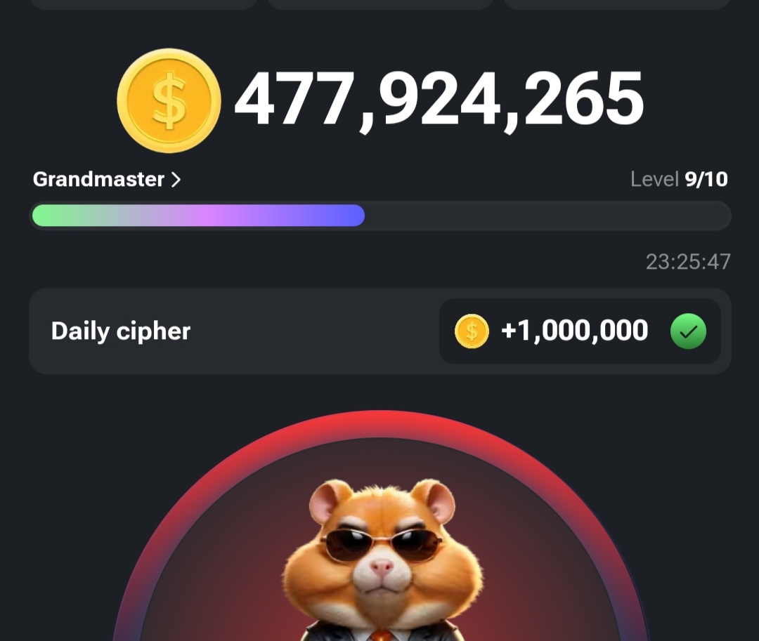 imranbh138's tweet photo. Hamster Kombat Daily Cipher - Get Free 1M Coins (No Rafer Need)
Today
Code :-
T= _
O= _ _ _
N = _ .
๐Like Retweet & Follow For More
#hamterkombat #dailycipher #dailycombo #hamstermining #tapswap #notcoin https://t.co/hUDY2natEm