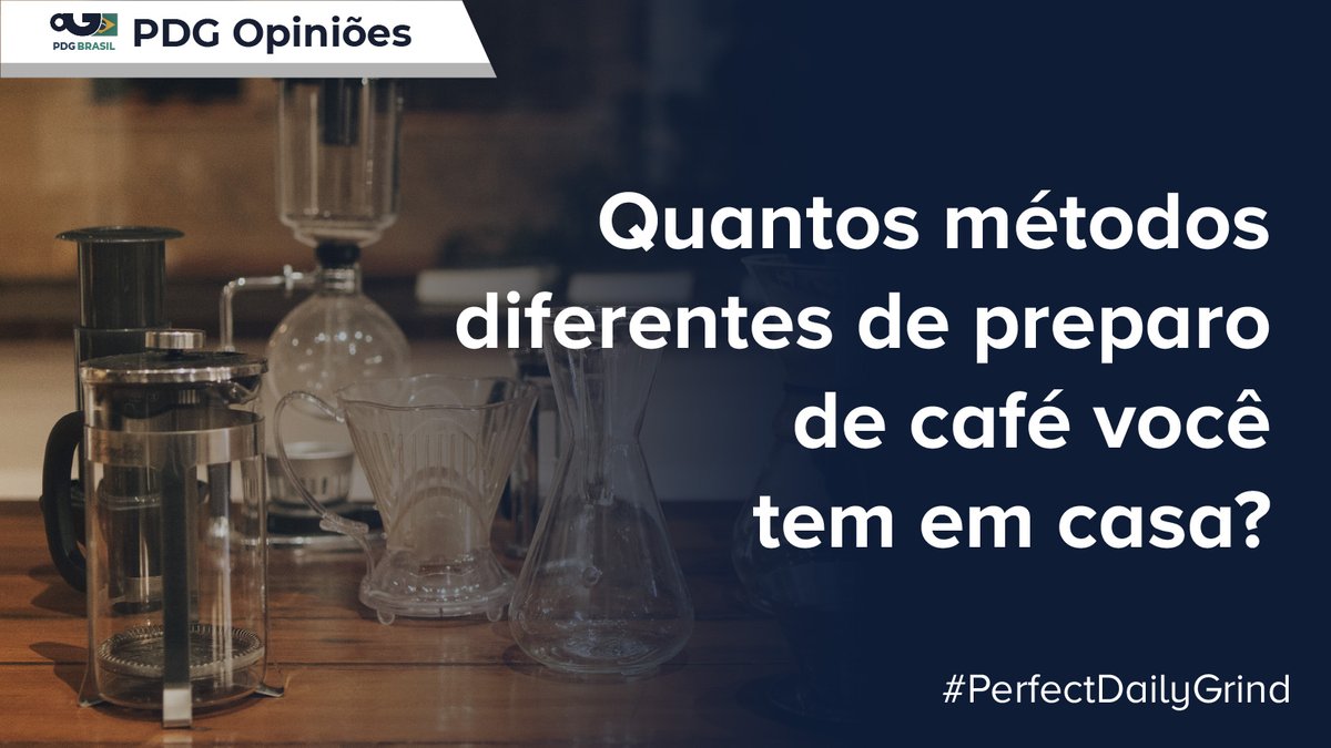 Você tem quantos métodos de preparo de café diferentes na sua casa?

#PDGOpiniões #v60 #chemex #aeropress #melitta #kalita #espresso