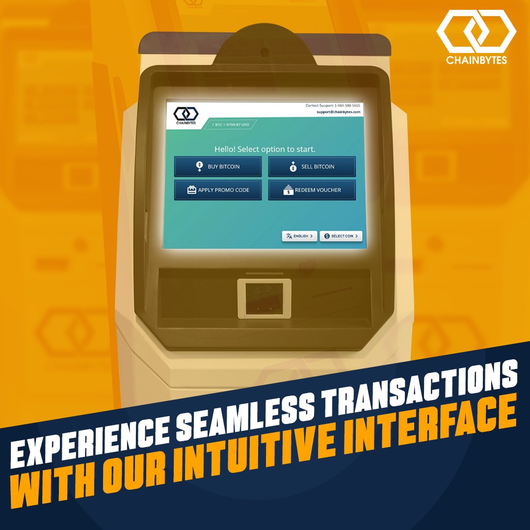 ChainBytes's tweet image. ✨Experience seamless transactions with our intuitive interface! ChainBytes Bitcoin ATMs make crypto trading easy and efficient. 🚀💸

#BitcoinATM #CryptoConvenience #ChainBytes #FintechInnovation