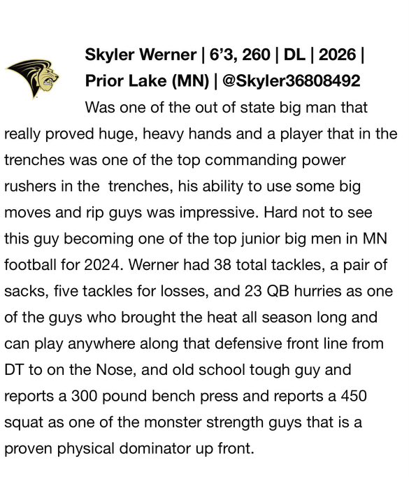 Skyler Werner tweet media