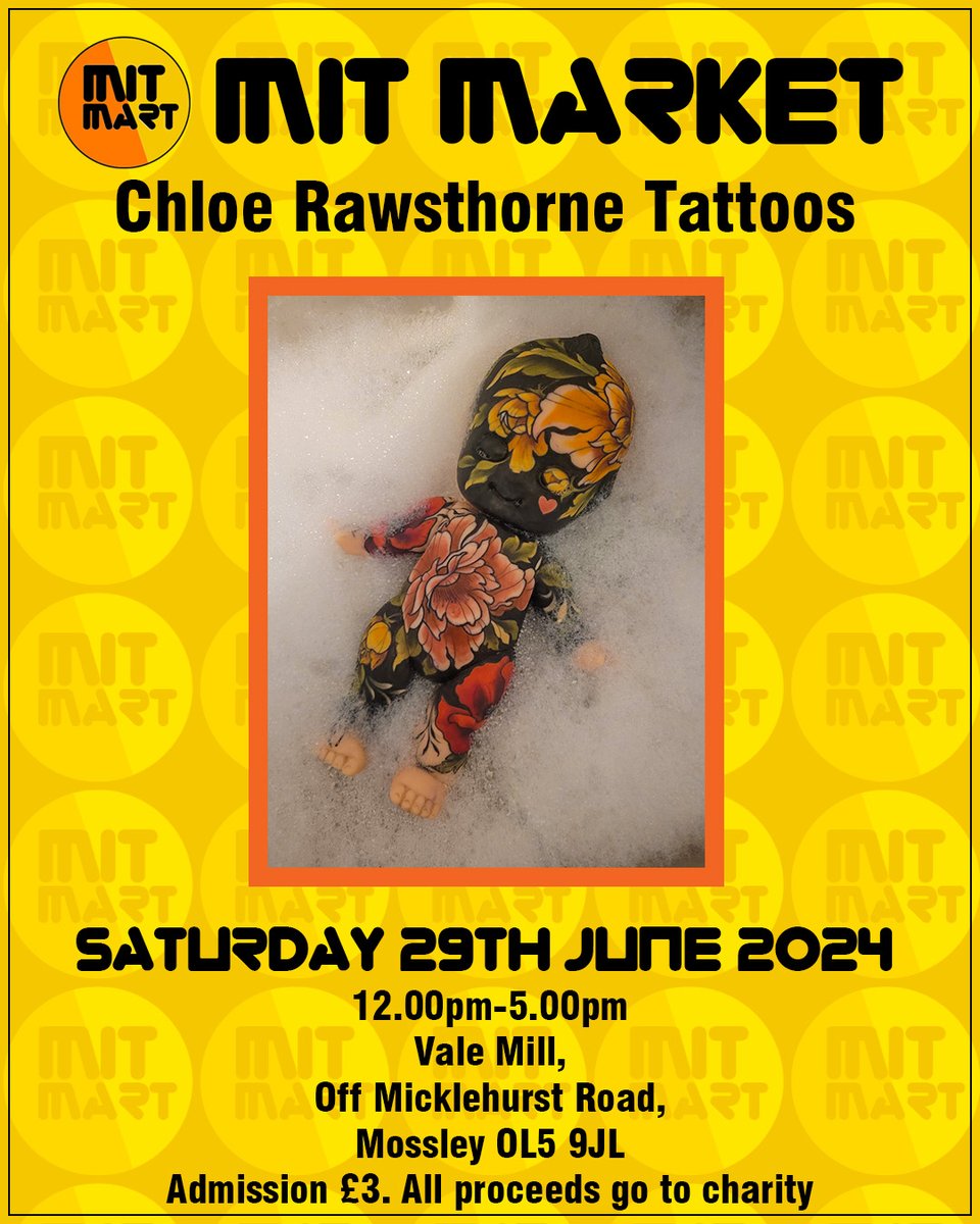 This 'A Pound of Flesh' Tattoo Cutie Doll will be on sale along with  other artistically created stunning items by Chloe Rawsthorne Tattoos
