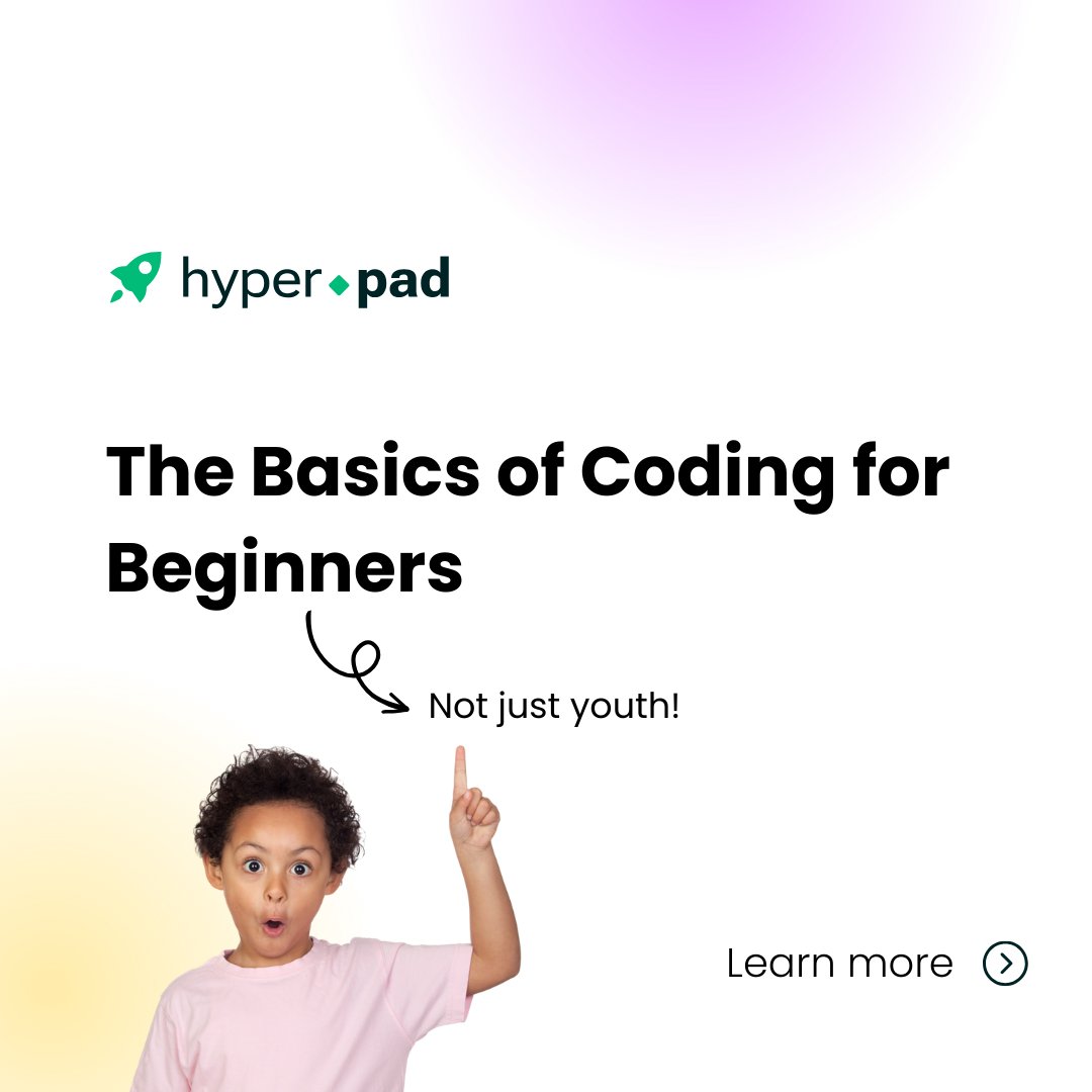 hyperPadApp's tweet photo. Coding is for everyone 🌟💻
Get ready for Lesson 3: The Basics of Coding for Beginners.
Share your story with #hyperACT https://t.co/RGdcMIUs7D