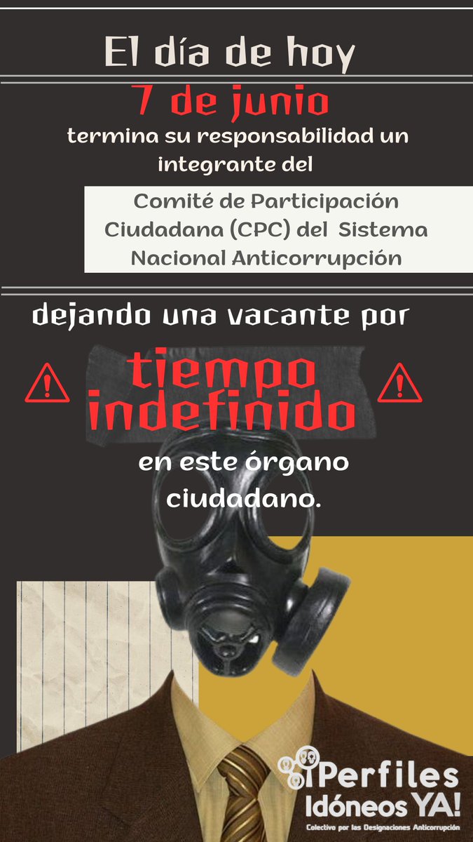 IdoneosYa's tweet photo. #Entérate ¿Sabes qué está pasando en el @ComiteCPC? El día de hoy se generó una vacante, pero esta es indefinida porque no hay quién lleve el proceso de designación para designar @PerfilesIdoneosYa. Aquí te contamos más 🤓👇 https://t.co/36gLOciVck