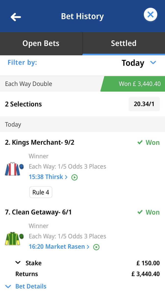 PatrickTipping1's tweet photo. 45/1 DOUBLE WINNER LANDED TODAY🔥✅

HUGE MONEY RETURNED FOR OUR MEMBERS WITH ONE MEMBER EARNING OVER 3K💰

OUR FORM AT THE MOMENT IS OUTRAGEOUS &amp; WE’RE ONLY GOING RIGHT TO THE TOP📈

JOIN US BELOW FOR FREE👇

https://t.co/nqK4lYX79l…

#HorseRacing #HorseRacingTips #FreeTips https://t.co/eXuDjkThWl