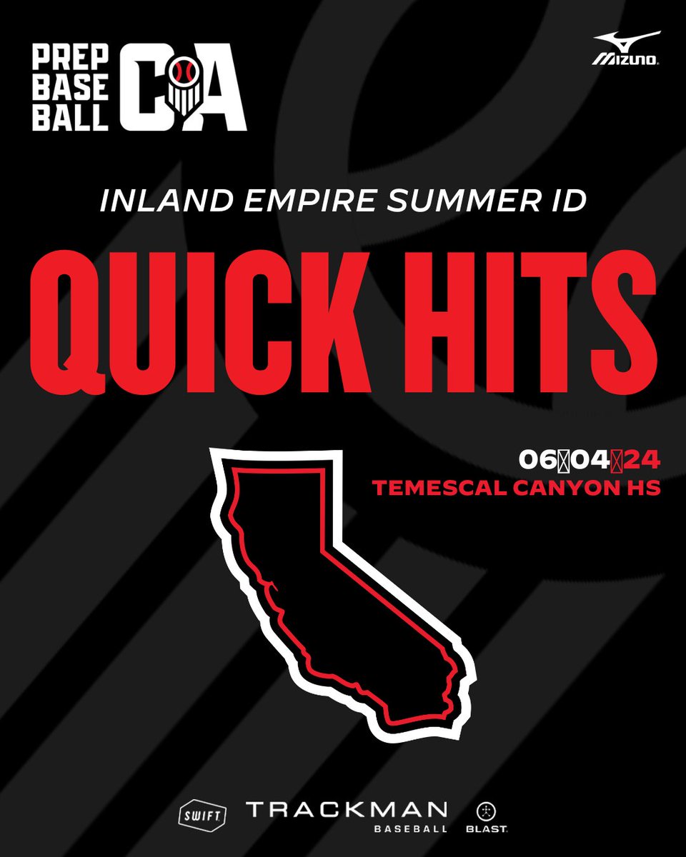 ⚾ Inland Empire Summer ID: Quick Hits

📈 '25 uncommitted names
👀 '26 RHP &amp; 3B/RHP w/interesting ability
📣 '27 LHH C shows well

Read it all at 🖇️: loom.ly/NLRKAQA