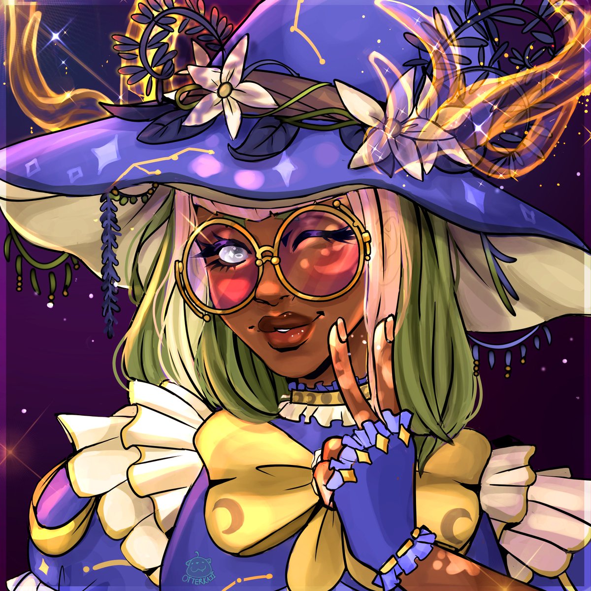 otterkaji's tweet photo. Drew my Palia character, Sage Statice. Highkey obsessed with this game! @playPalia #palia #paliaart  #paliaoc https://t.co/rHB3aV29yL