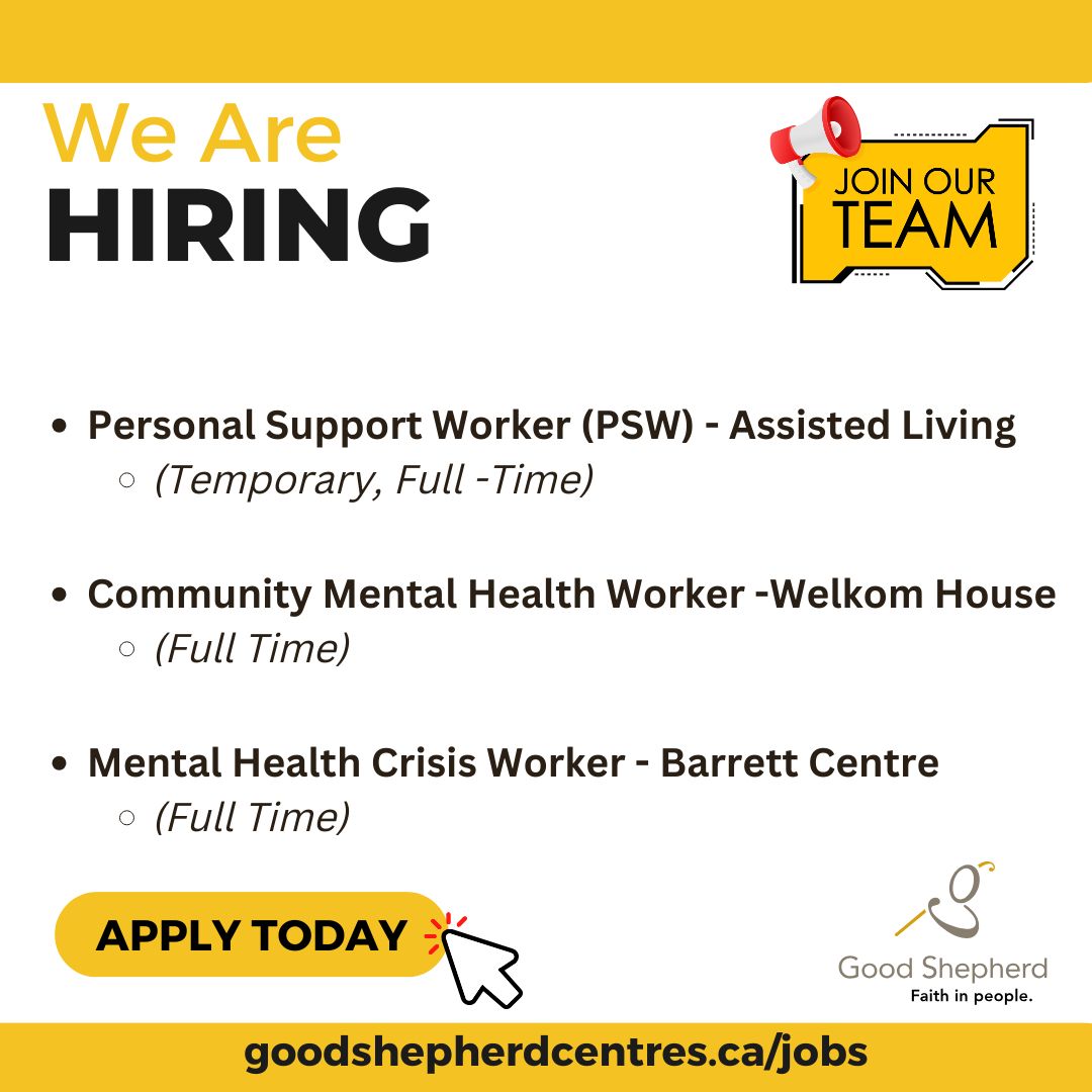 GoodShepherdHam's tweet photo. Join our team! New jobs have been added to Good Shepherd's website. For details, visit https://t.co/ZVXE1x8206 https://t.co/6DCR5AgCD5