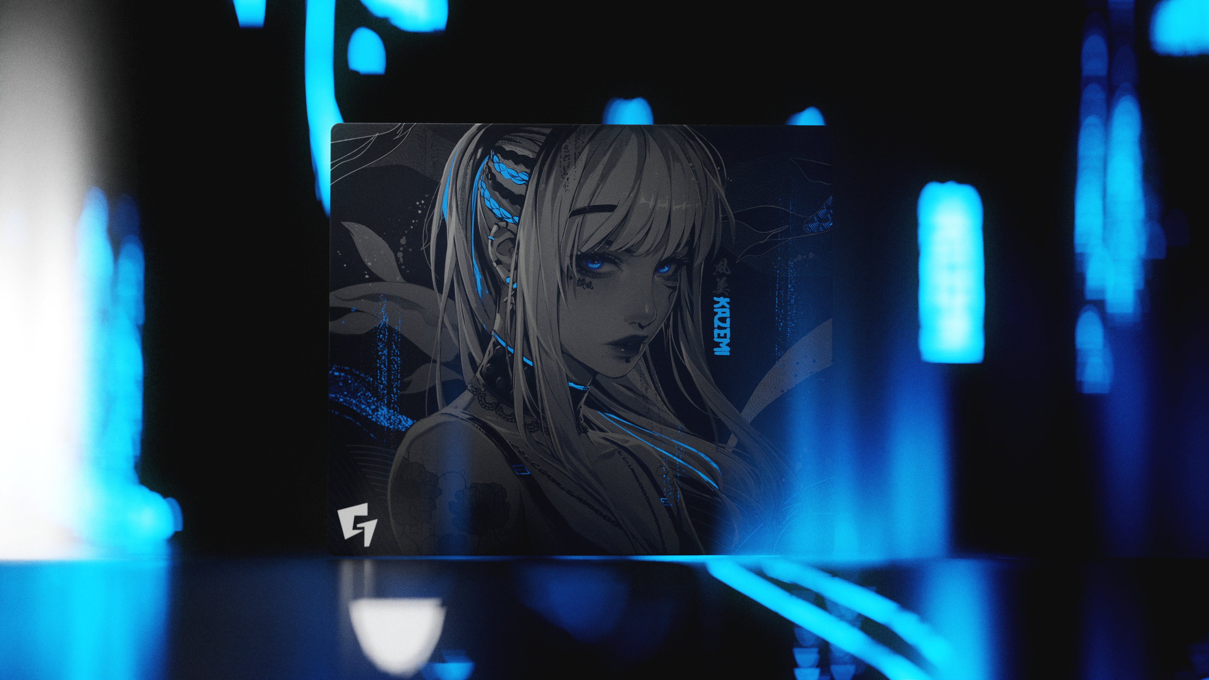 GLSSWRKS Kazemi Premium Mousepad Blue マウス・トラックボール GLSSWRKS Kazemi Premium Mousepad Blue マウス・トラックボール