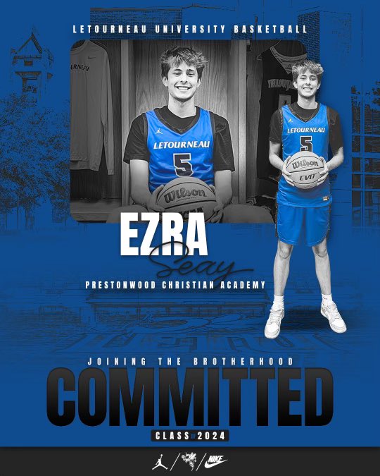 EzraSeay24's tweet photo. Beyond excited to join the @LETUMBB  brotherhood! Excited for what’s to come. @PCAAthletics @LETUAthletics https://t.co/QOwyUQmmoN