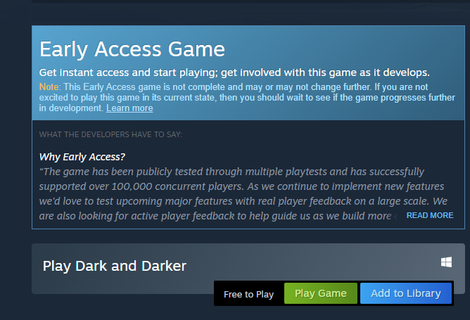 Onepeg's tweet image. DARK AND DARKER IS BACK ON STEAM
