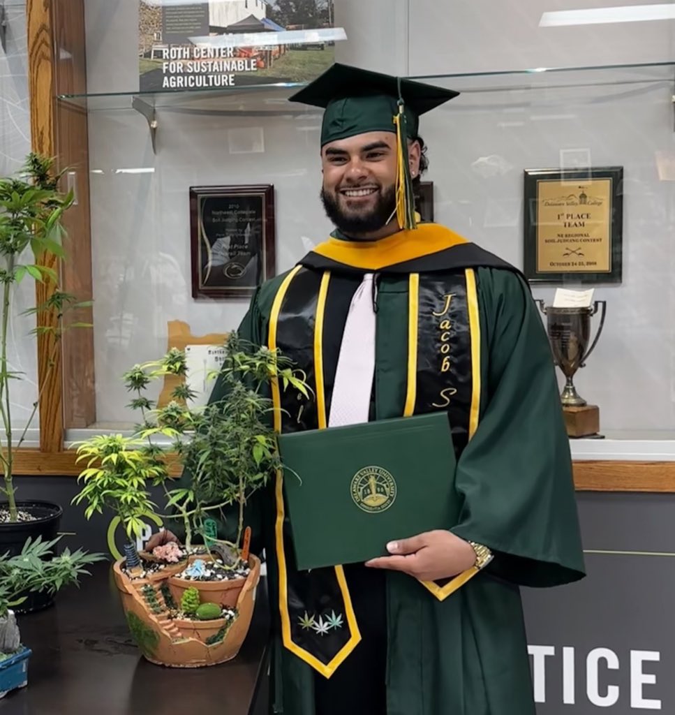 I’m excited to share that Jacob Sanchez, Delaware Valley University Class’24, B.S. Horticulture—Cannabis Specialization, has accepted a Cultivation Technician position at Brutes Roots. Congratulations Jacob!! 🎉 <a href="/DelVal/">DelVal</a> #DVU_Cannabis_Research