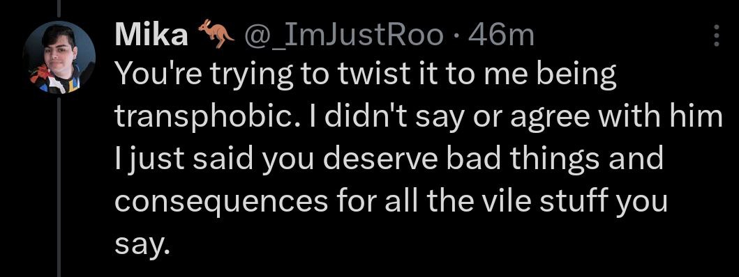 ImJustRoo's tweet photo. @zoesnotaposter You keep posting that but never actually show me "defending" like you keep claiming, in fact I said I don't multiple times. https://t.co/eFOeTT1OKb
