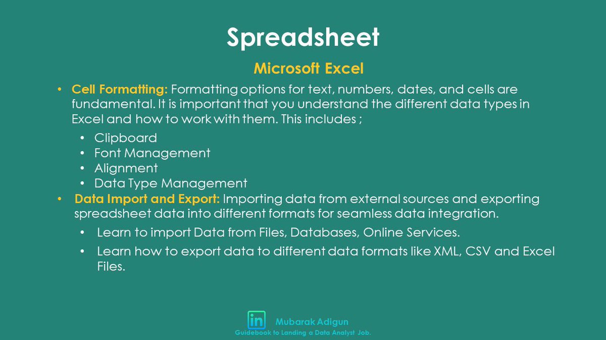Femi_OfMainland's tweet photo. Do you want to be a Microsoft Excel advance user in 4 months?
Focus on these topics. https://t.co/MQDCsrdzAd