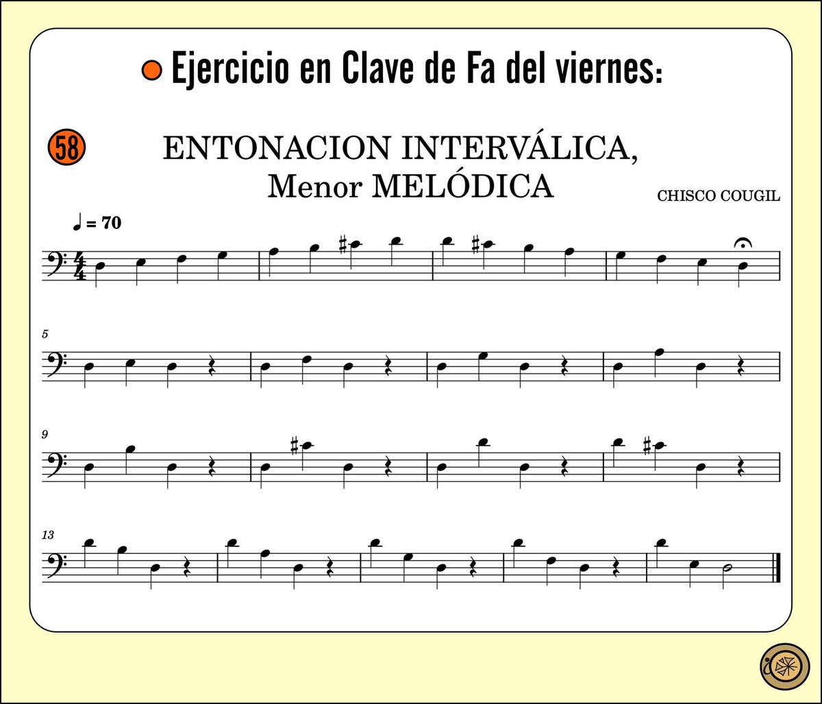 Chiscocougil's tweet photo. 🔴Hola! Un viernes más! 
   Hoy vamos con la menor melódica.
  En breve hablaremos de ella en el Club Ademusical (https://t.co/o8rgMIOlPc).

🔘… y ya está subido el PDF en el campus:
https://t.co/iDvBXMHKXO
💙

#lenguajemusical #solfeo #clavedefa #menorarmonica #intervalos https://t.co/iqEH3VDd6G