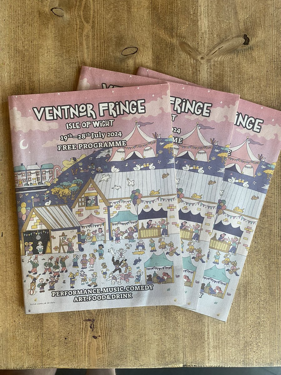 vfringe's tweet photo. The Ventnor Fringe 2024 programme is out now! 🥳
ℹ️ Each year we print 15,000 copies as we know many of you like a printed guide alongside the website
♻️ Printed on recycled paper
🪶 Light weight and easy to fold to keep in a pocket
🥳 Free! https://t.co/YSnbWUXwPU