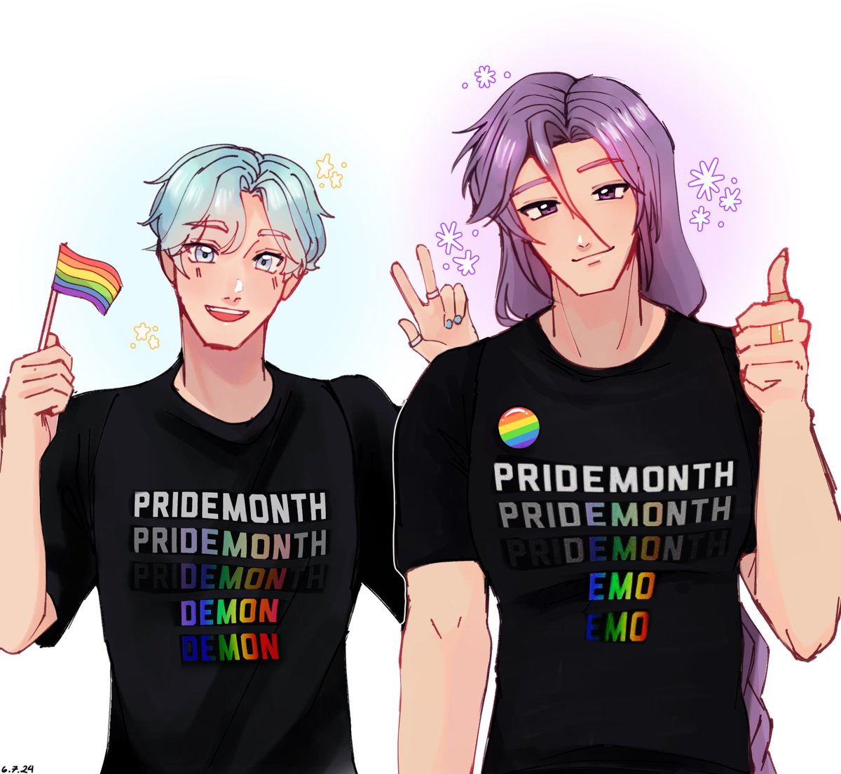 Moob1e's tweet photo. Happy Pride everyone ! ❤️🧡💛💚💙💜🤍🖤 #smajorfanart #xornoth #pride https://t.co/ltQRiCJz92