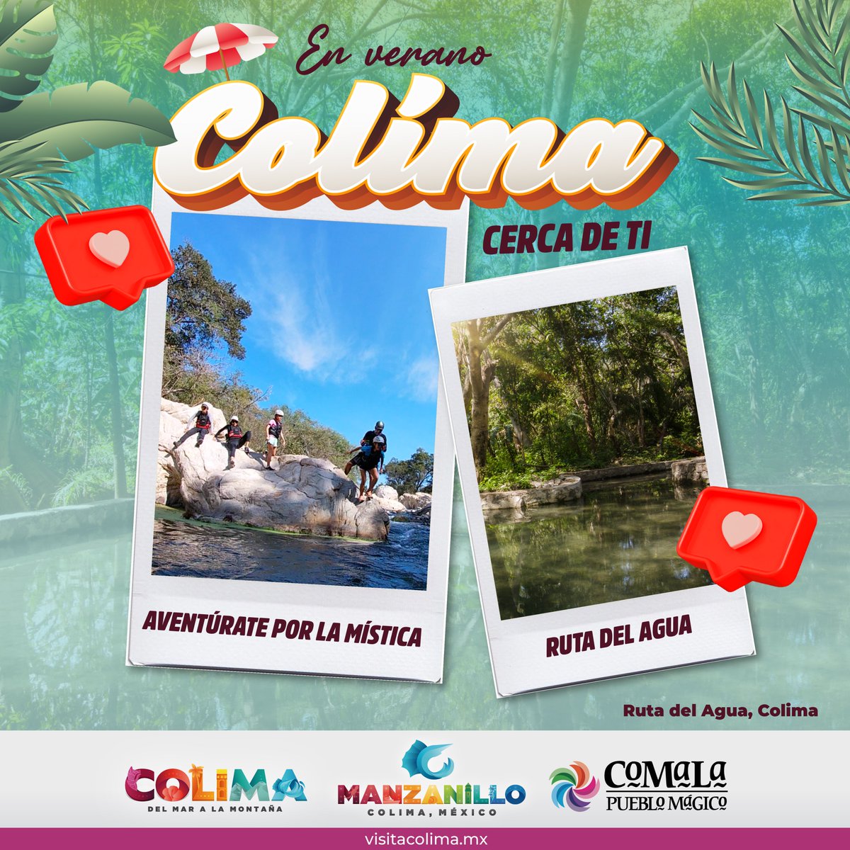 ¡Vamos a la Ruta del Agua! 🍃 ¿Te animas a una aventura llena de naturaleza y diversión? Este verano, disfruta de lo mejor de nuestros balnearios 😎💦