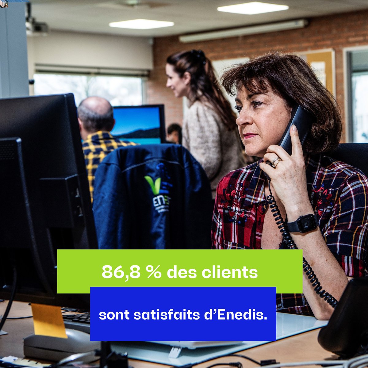 enedis's tweet photo. En 2023, 86,8 % des clients se disent satisfaits d’Enedis.
Ce chiffre élevé et stable depuis 2021, reflète la mobilisation de toute l’entreprise pour simplifier la vie de nos clients.
Plus d'informations 👉 https://t.co/PtmOi95pH6

#Client #ServiceClient https://t.co/x4TJZY4Sq3