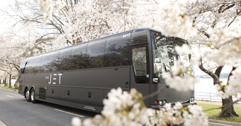SelectCard's tweet photo. Traveling between D.C. and NYC? Try a whole new travel experience with The Jet. Featuring motion-canceling seats, fast wifi, and 4.5 feet of legroom, this is the best method for intercity transportation. Select members receive special pricing on all trips. #SelectCard https://t.co/iZMNSTbcPw