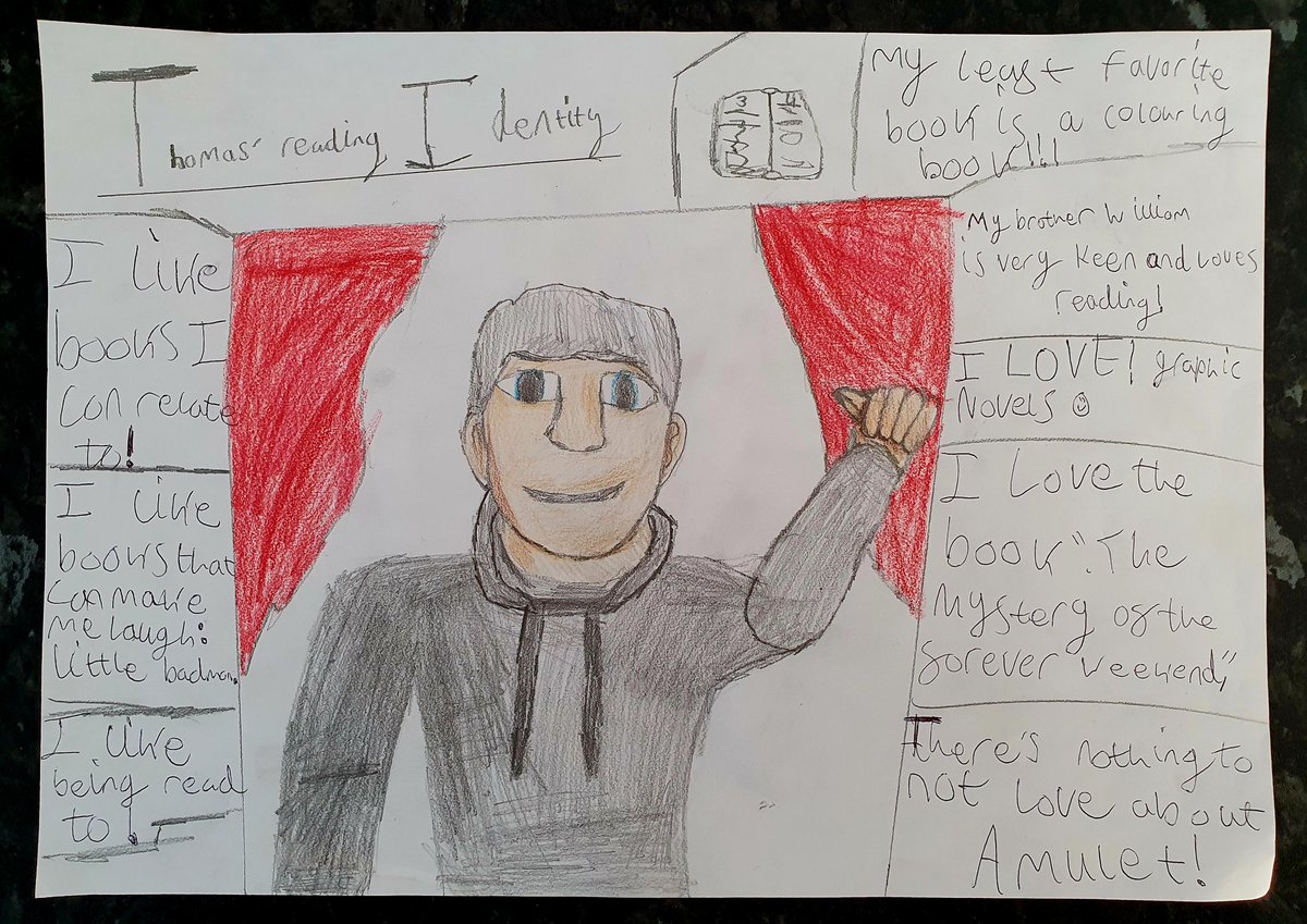 jonnybid's tweet photo. We did some work around our reading identities earlier in the year but revisited them again this week. It was fascinating to talk about how they had evolved and changed over time. We also agreed that graphic novels and poetry are a huge part of our class reading identity. https://t.co/g4zLFce0qC