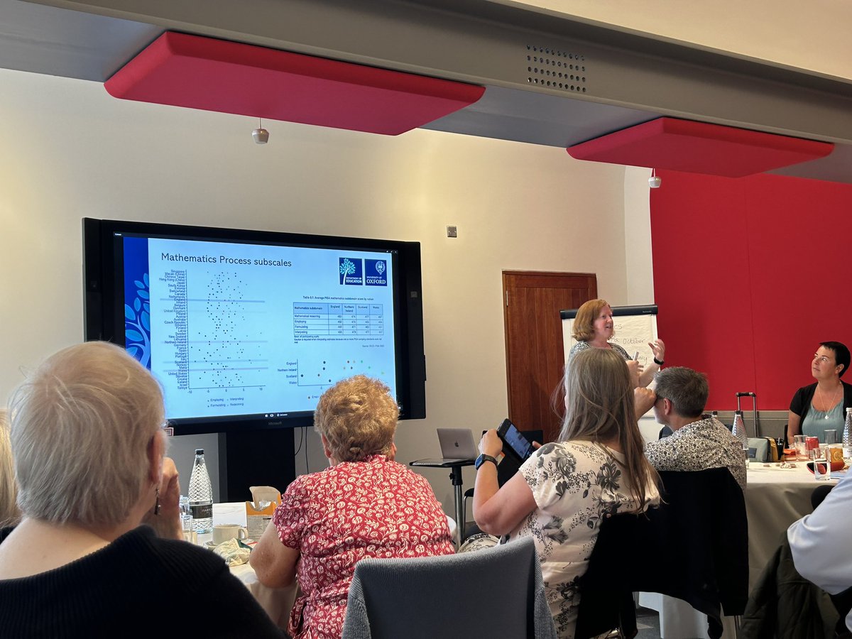 Great day at the ATM/MA primary meeting, exploring 
➡️opportunities beyond written tests for KS1 assessment  
➡️the huge impact spatial reasoning has on pupil outcomes
➡️Maths Observatory longitudinal research
➡️ the correlation between pupils’ socioeconomic status&amp;PISA outcomes