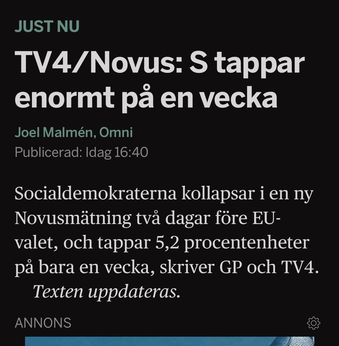 RebeccaWUvell's tweet photo. Rättvist. Hoppas det håller i sig på söndag. 🥳 https://t.co/FmJCPX8mlR