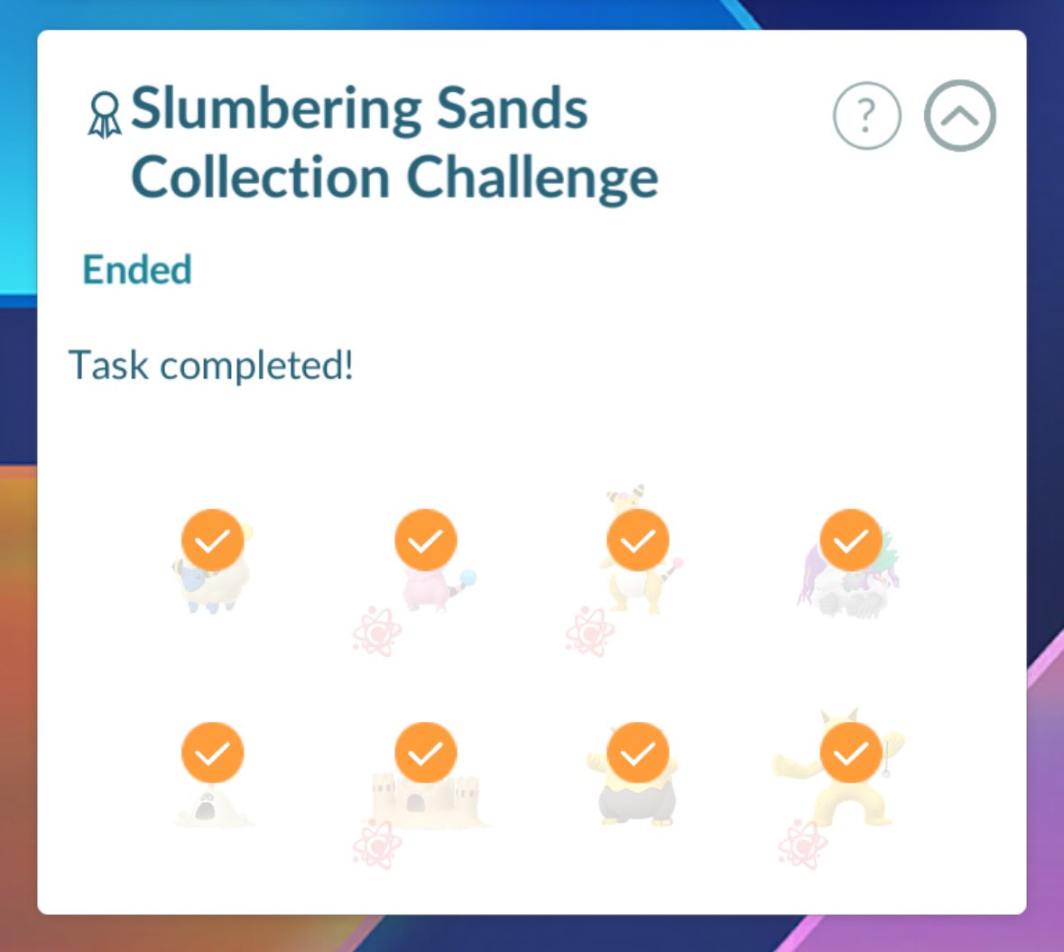 twiteRz90's tweet image. MEDALS COLLECTION UPDATE

✅ Slumbering Sands Collection Challenge🥇 

#PokemonGO #PokemonGOEvent #Niantic