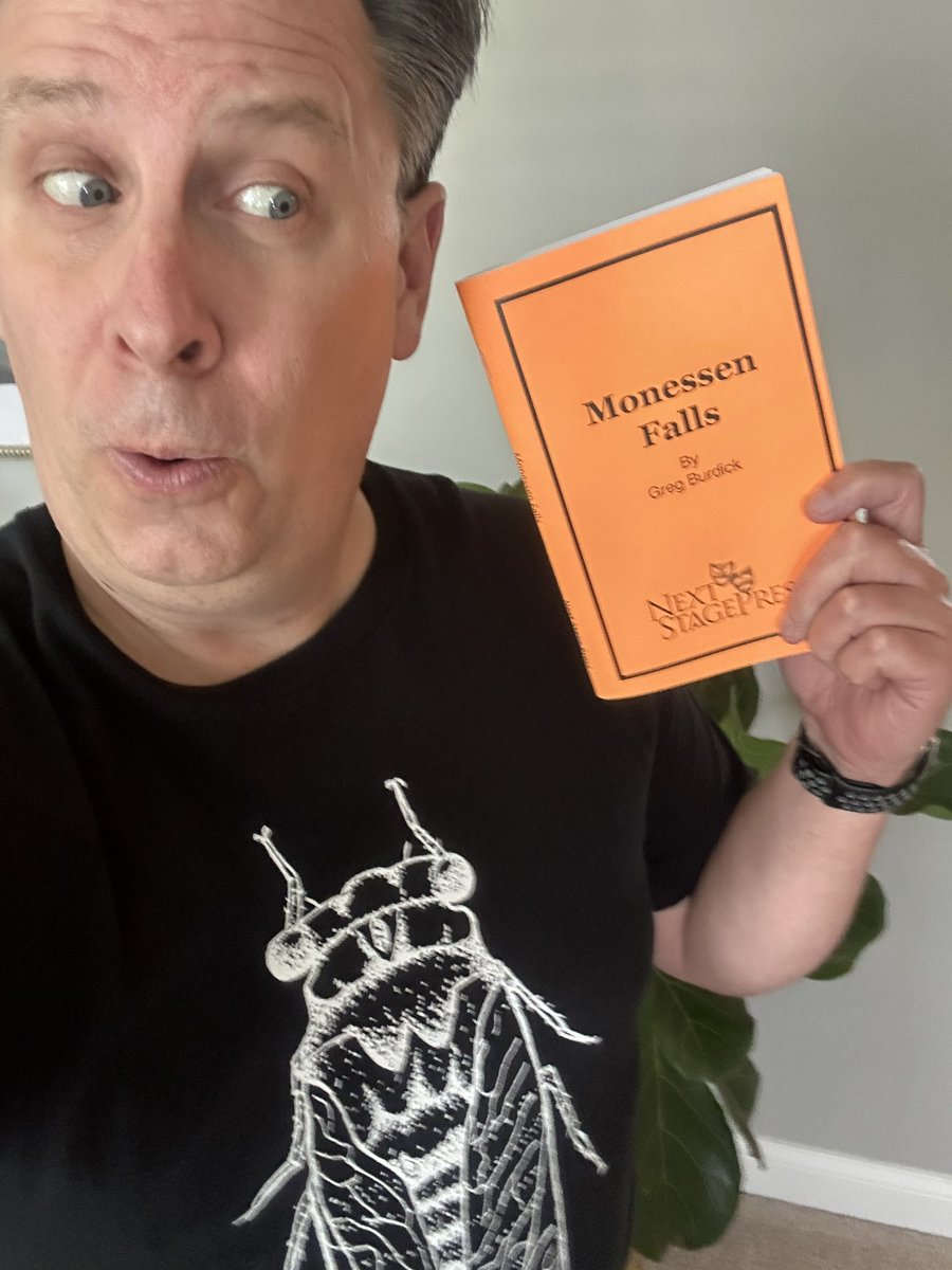 Still suffering through the Cicadapocolypse of 2024? Curl up with my play, “Monessen Falls,” where a swarm makes a cameo appearance in my family drama.  Available from <a href="/NextStagePress/">Next Stage Press</a> 
#thechatterisdeafening

nextstagepress.com/monessen-falls/