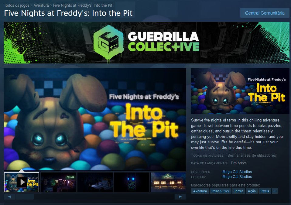 1cena_qualquer's tweet photo. Ok então, fnaf vai ter um novo jogo, para 16+ e ainda vai tar em português tuga??!? Bem, isto não estava no meu bingo para 2024 mas o hype agora certamente tá lá. https://t.co/TIHcB8jVKU