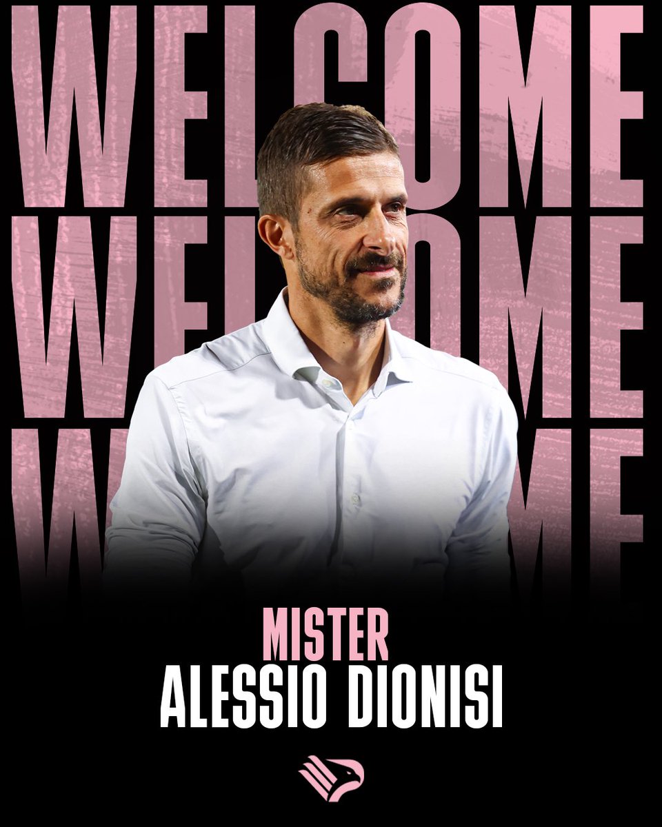 Palermofficial's tweet photo. Benvenuto in rosanero mister 🦅 https://t.co/pPggkErbJw