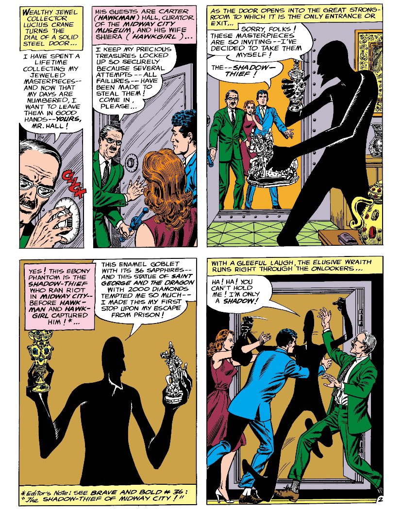 chelsdaniel280's tweet photo. Shadow Thief 💎
(Hawkman #5 - “Steal, Shadow…Steal!” - Gardner Fox and Murphy Anderson)
#ShadowThief #Hawkman
#Hawkgirl #dccomics https://t.co/54NYmFxjjM