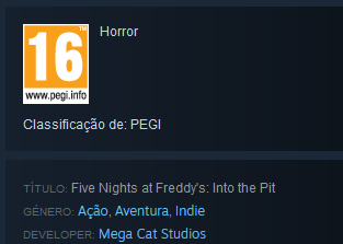 1cena_qualquer's tweet photo. Ok então, fnaf vai ter um novo jogo, para 16+ e ainda vai tar em português tuga??!? Bem, isto não estava no meu bingo para 2024 mas o hype agora certamente tá lá. https://t.co/TIHcB8jVKU