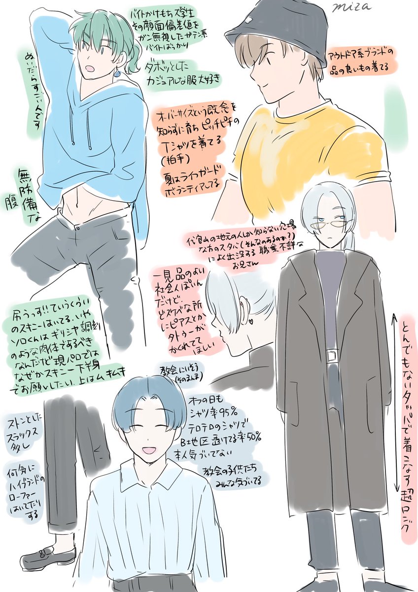 現パロファッション妄想 