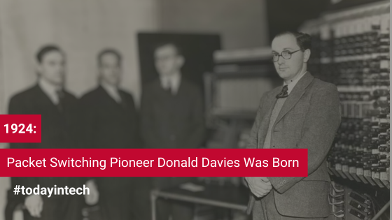 netterrain's tweet image. #OnThisDayInTech in 1924, Donald Davies, a pioneer of packet switching, was born. His work helped set the foundation for modern computer networks! 🌐🖥️ 

#TechHistory #InternetPioneer #PacketSwitching @Internet_History @ImperialCollege @NPL #Wales #Treorchy